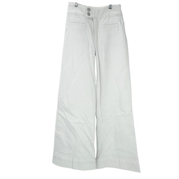 Frame Le Pixie Hardy Wide Leg Pant High Rise Solid White Size 25 NWT - Picture 6 of 16